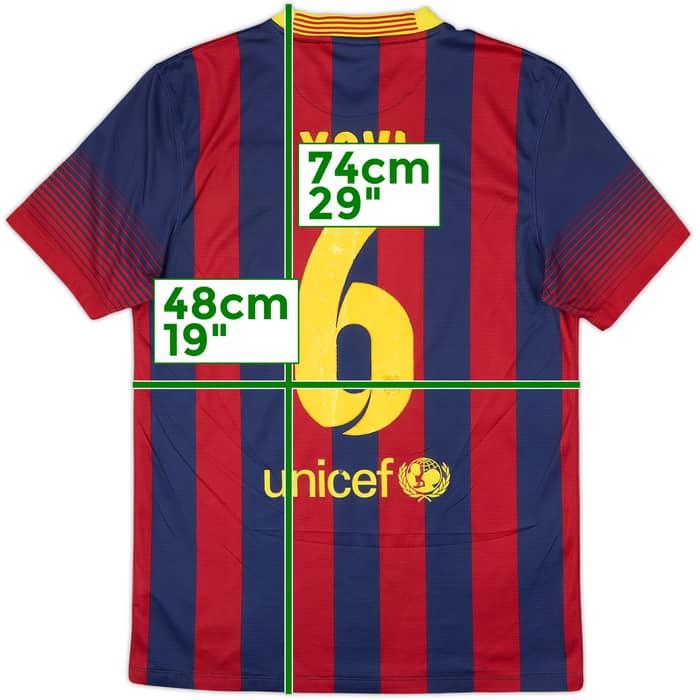 2013-14 Barcelona Home Shirt Xavi #6 - 5/10 - (S)
