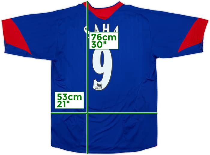 Camiseta de visitante del Manchester United 2005-06 Saha #9 - 7/10 - (L)