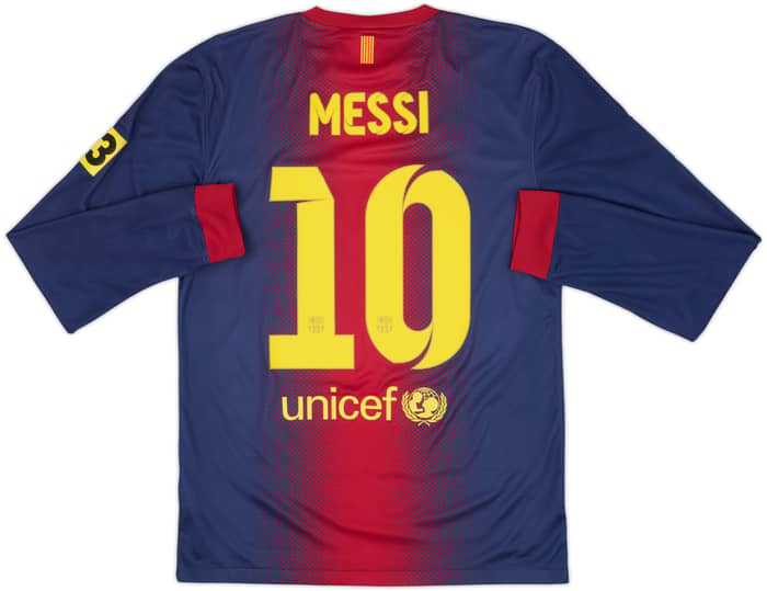 2012-13 Barcelona Home L/S Shirt Messi #10 - 8/10 - (S)