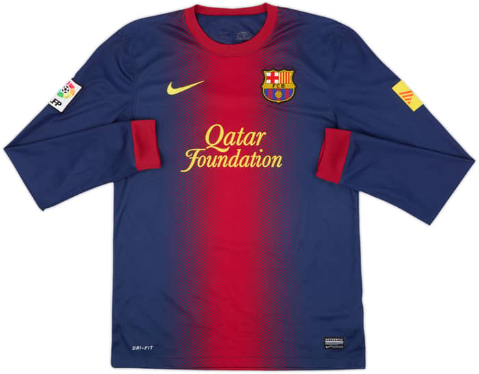 2012-13 Barcelona Home L/S Shirt Messi #10 - 8/10 - (S)