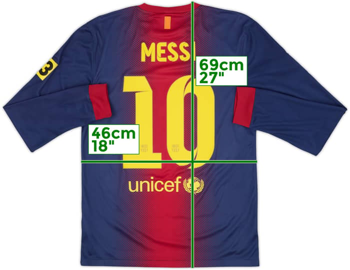 2012-13 Barcelona Home L/S Shirt Messi #10 - 8/10 - (S)
