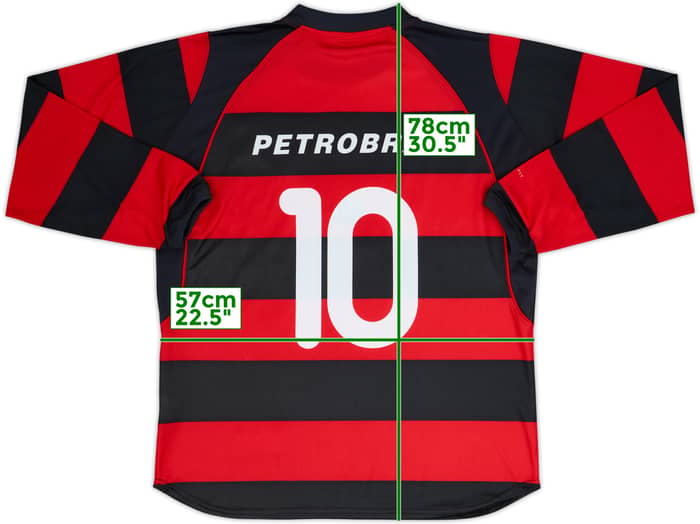 2002-04 Flamengo Home L/S Shirt #10 - 7/10 - (L)