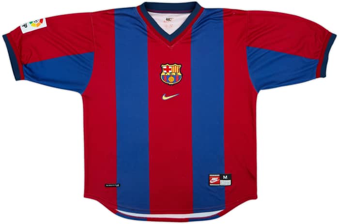 1998-00 Barcelona Home Shirt Guardiola #4 - 7/10 - (M)