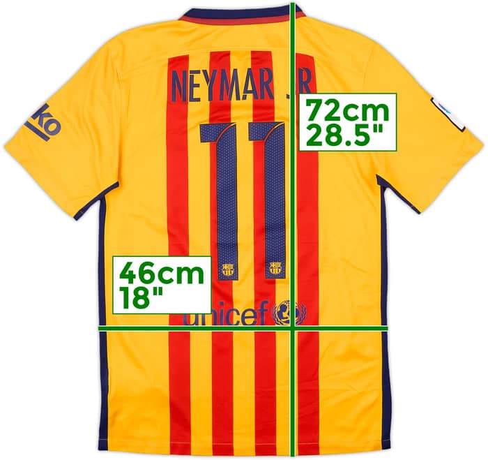 2015-16 Barcelona Away Shirt Neymar Jr #11 - 6/10 - (S)