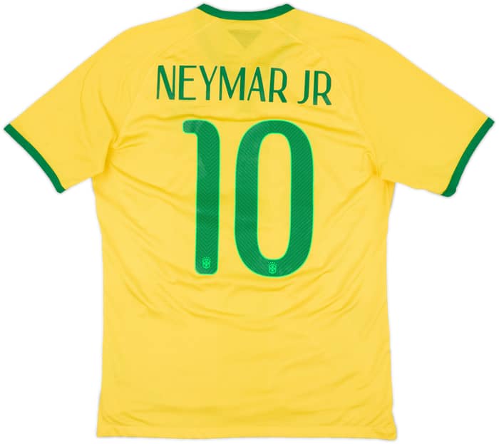 2014-15 Brazil Authentic Home Shirt Neymar Jr #10 - 8/10 - (M)