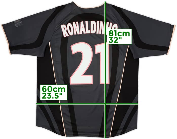 2001-02 Paris Saint-Germain Third Shirt Ronaldinho #21 - 7/10 - (XL)