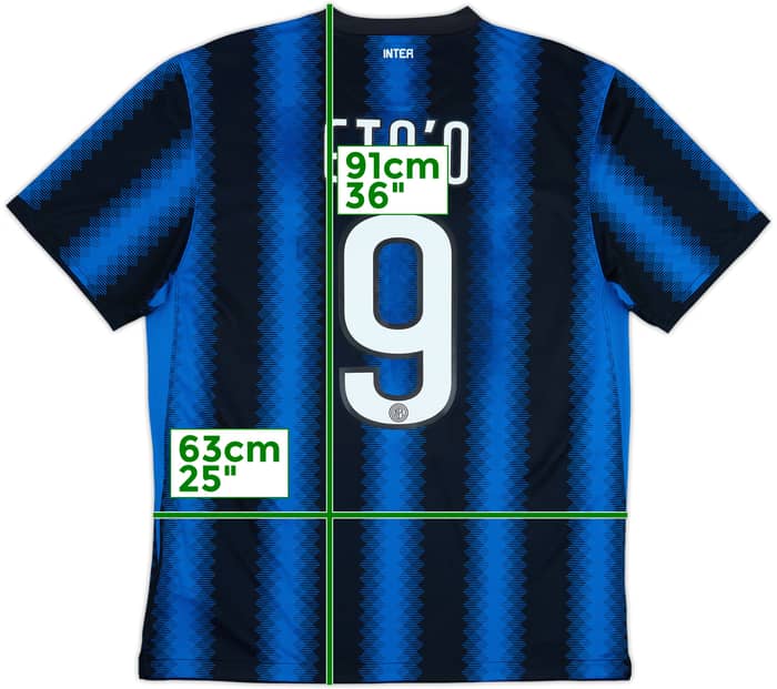 2010-11 Inter Milan Home Shirt Eto'o #9 - 8/10 - (L)
