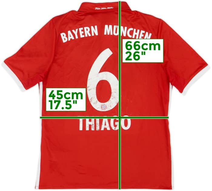 2016-17 Bayern Munich Home Shirt Thiago #6 - 4/10 - (XL.Boys)