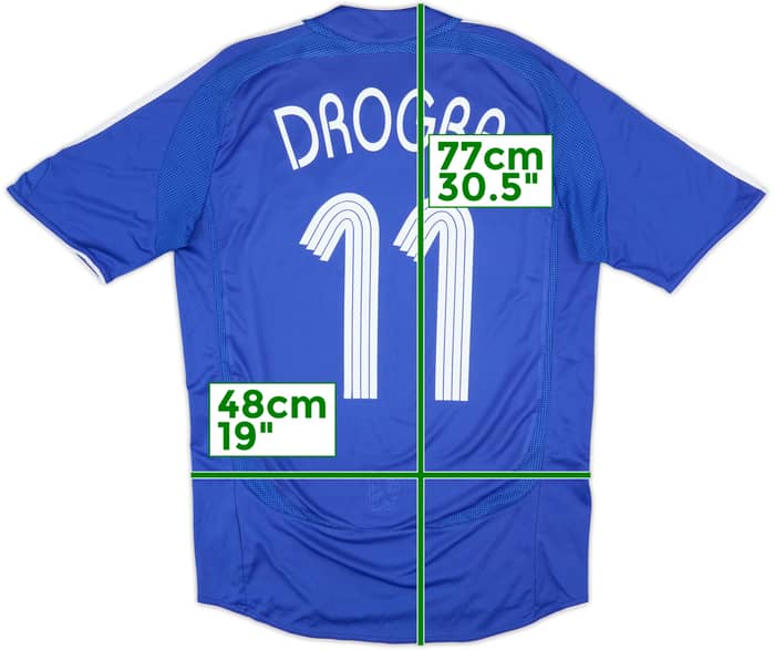 2006-08 Chelsea Camiseta de local Drogba #11 - 5/10 - (M)