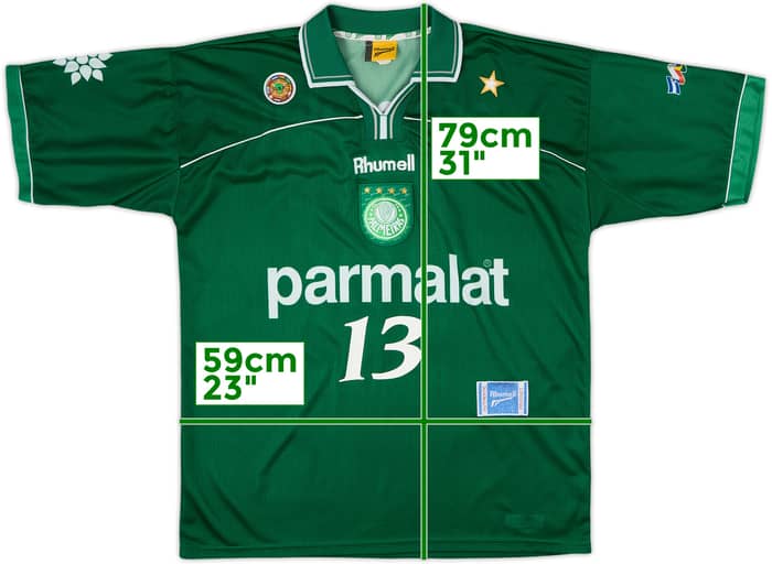 1999 Palmeiras Home Shirt #13 - 8/10 - (XL)