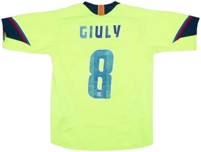 2005-06 Barcelona Away Shirt Giuly #8 - 5/10 - (M)