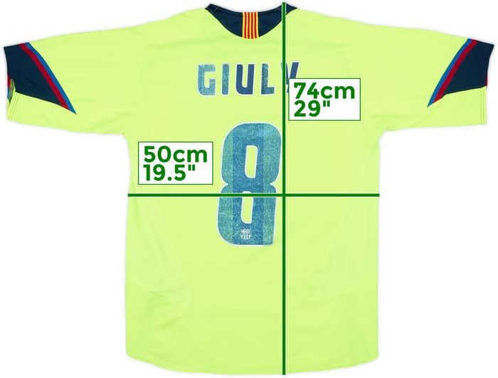 2005-06 Barcelona Away Shirt Giuly #8 - 5/10 - (M)