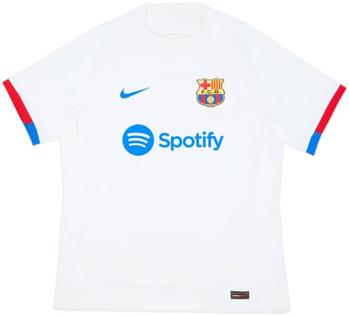 2023-24 Barcelona Authentic Away Shirt Lewandowski #9 - 7/10 - (L)
