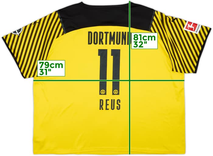 2021-22 Borussia Dortmund Home Shirt Reus #11 - 7/10 - (5XL)