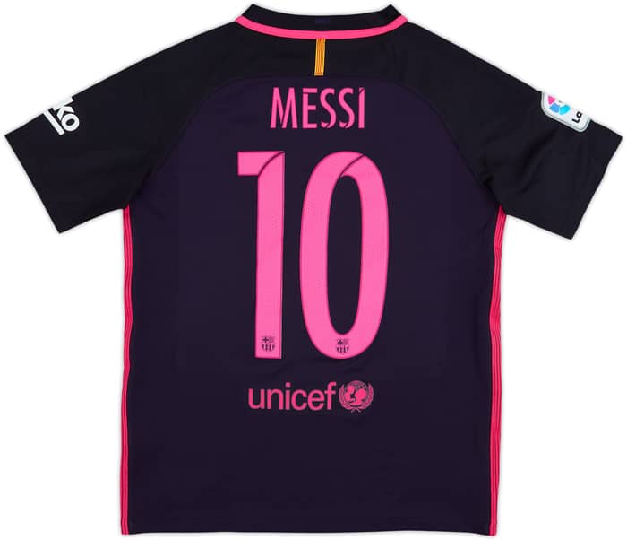 2016-17 Barcelona Away Shirt Messi #10 - 10/10 - (XL.Boys)
