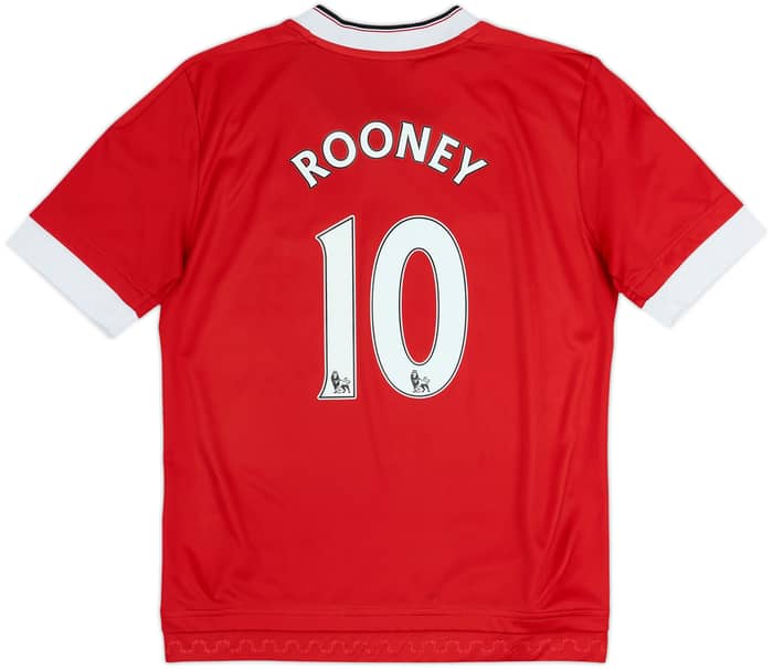 2015-16 Manchester United Home Shirt Rooney #10 - 7/10 - (M.Boys)