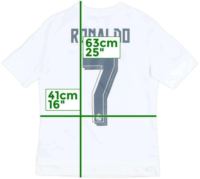 Camiseta de local del Real Madrid 2015-16 Ronaldo #7 - 6/10 - (L. Niños)