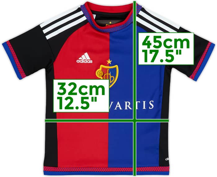 Camiseta de local del FC Basel 2015-16 - 8/10 - (5-6 Años)