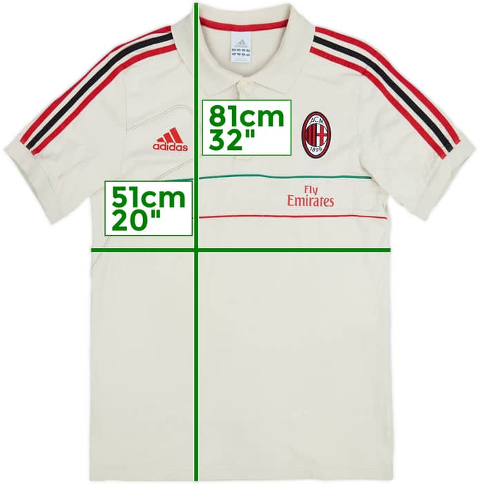 2012-13 AC Milan adidas Polo Shirt - 8/10 - (L)