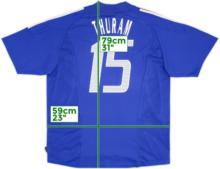 2002-04 France Home Shirt Thuram #15 - 6/10 - (XL)
