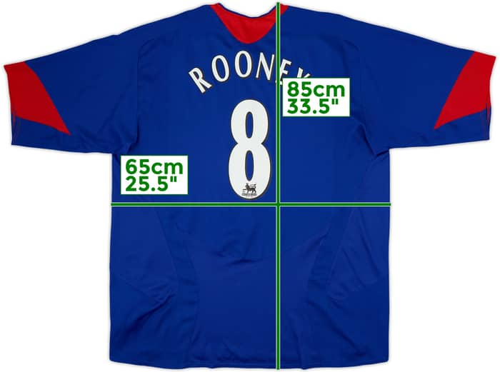 Camiseta de visitante del Manchester United 2005-06 Rooney #8 - 8/10 - (XXL)