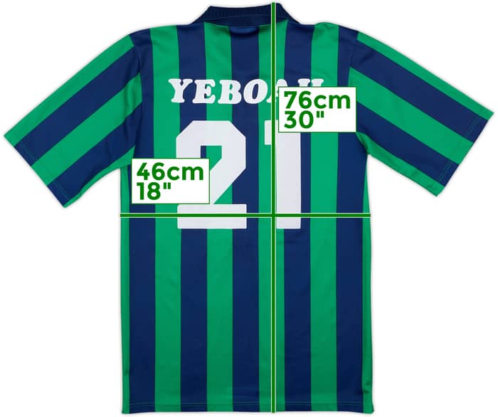 1995-96 Leeds United Third Shirt Yeboah #21 - 8/10 - (S)