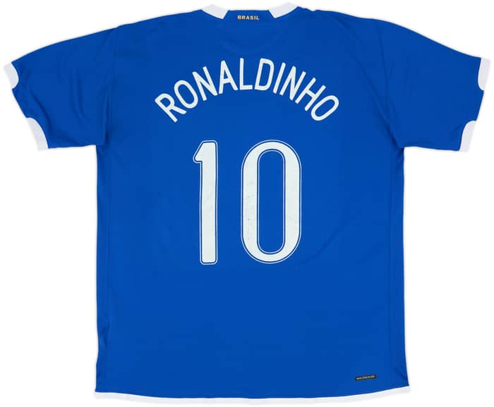Camiseta de visitante de Brasil 2006-07 Ronaldinho #10 - 5/10 - (XXL)