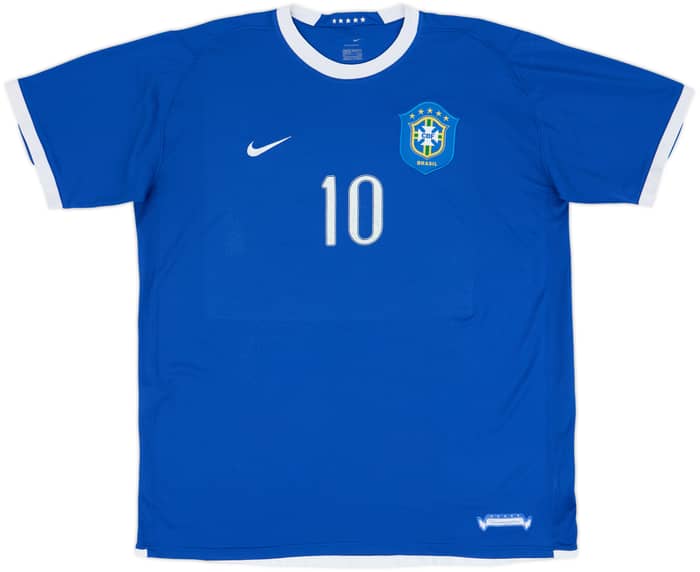 Camiseta de visitante de Brasil 2006-07 Ronaldinho #10 - 5/10 - (XXL)