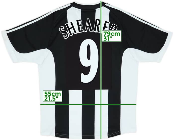 2001-03 Newcastle Home Shirt Shearer #9 - 6/10 - (L)