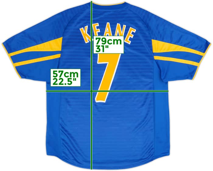 2001-03 Leeds United Away Shirt Keane #7 - 8/10 - (L)