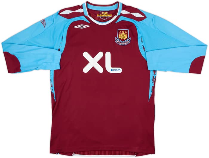 2007-08 West Ham Home L/S Shirt Noble #16 - 6/10 - (M)