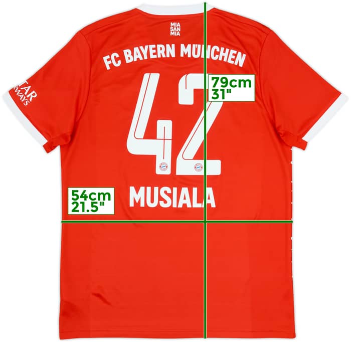 2022-23 Bayern Munich Home Shirt Musiala #42 - 10/10 - (L)