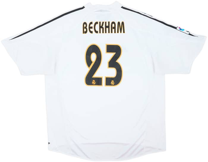 2004-05 Real Madrid Home Shirt Beckham #23 - 7/10 - (XXL)