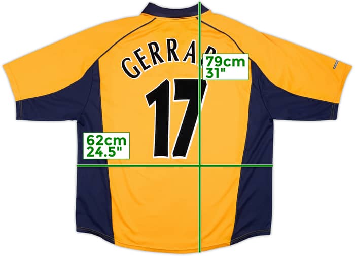 2000-02 Liverpool Away Shirt Gerrard #17 - 8/10 - (XXL)