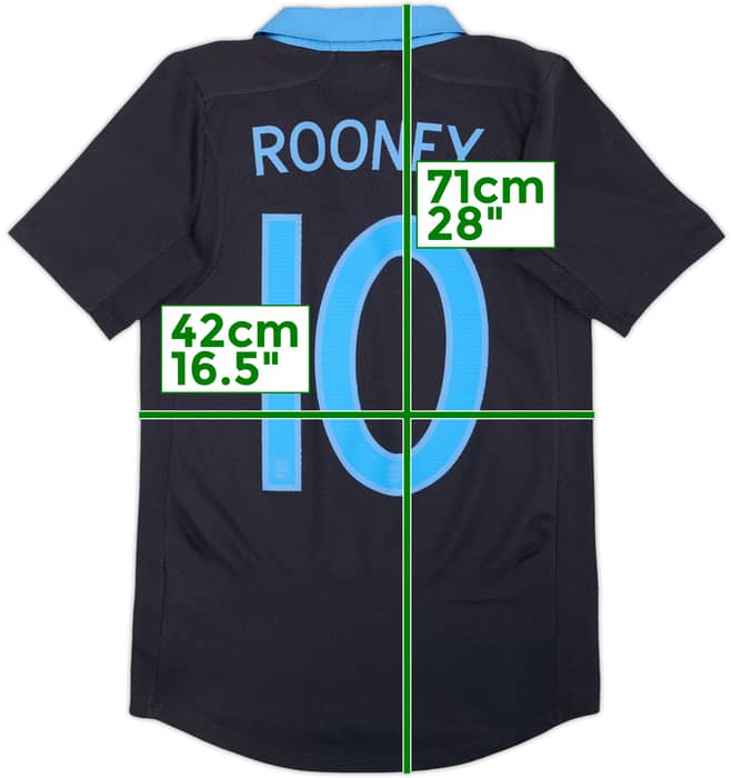 2011-12 England Away Shirt Rooney #10 - 9/10 - (XL.Boys)