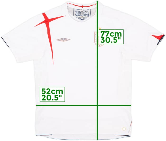 Camiseta de local de England 2005-07 - 3/10 - (L)