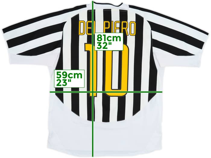 2003-04 Juventus Home Shirt Del Piero #10 - 6/10 - (XL)