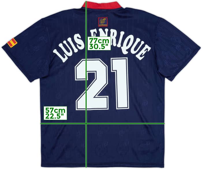 1996-98 Spain Maillot Extérieur L.Enrique #21 - 5/10 - (XL)