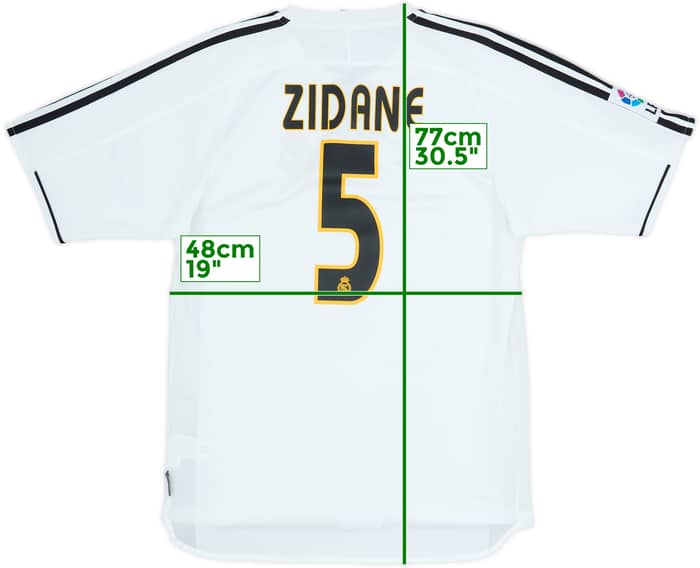 2003-04 Real Madrid Home Shirt Zidane #5 - 9/10 - (S)