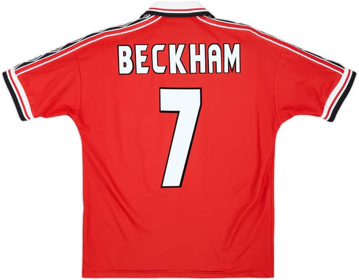 1998-00 Manchester United Home Shirt Beckham #7 - 8/10 - (M)