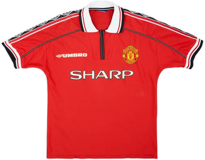 1998-00 Manchester United Home Shirt Beckham #7 - 8/10 - (M)