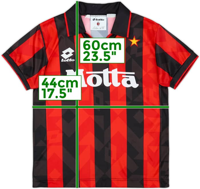 1993-94 AC Milan Home Shirt - 8/10 - (L.Boys)