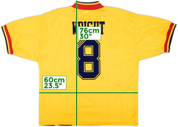 1993-94 Arsenal Away Shirt Wright #8 - 8/10 - (L)