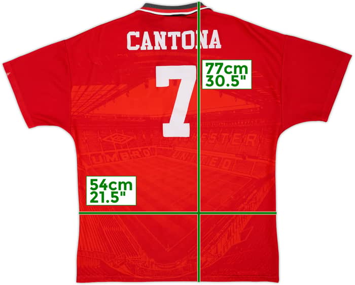 1994-96 Manchester United Home Shirt Cantona #7 - 6/10 - (L)