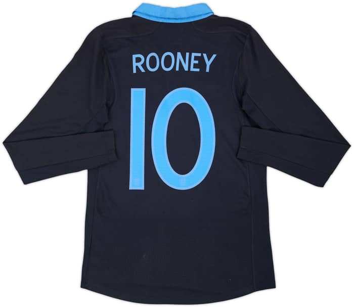 2011-12 England Away L/S Shirt Rooney #10 - 9/10 - (XS)
