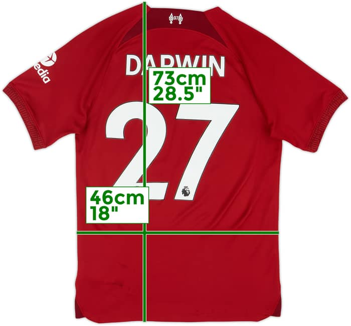 2022-23 Liverpool Home Shirt Darwin #27 - 6/10 - (S)
