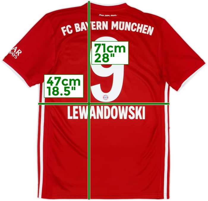 2020-21 Bayern Munich Home Shirt Lewandowski #9 - 6/10 - (M)