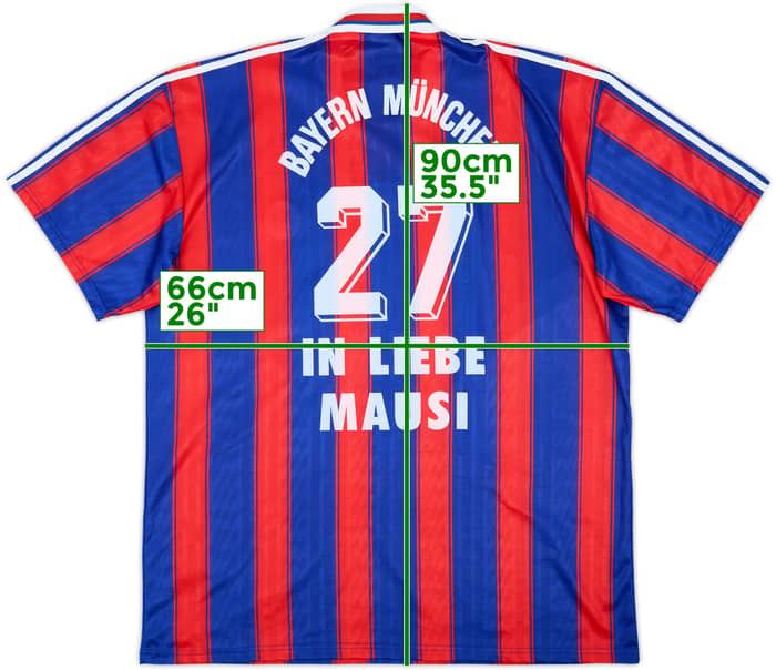 1995-97 Bayern Munich Home Shirt In Liebe Mausi #27 - 9/10 - (XXL)