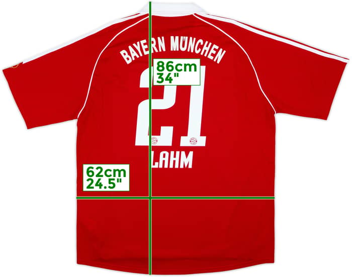 Camiseta de local del Bayern Munich 2006-07 Lahm #21 - 8/10 - (XL)