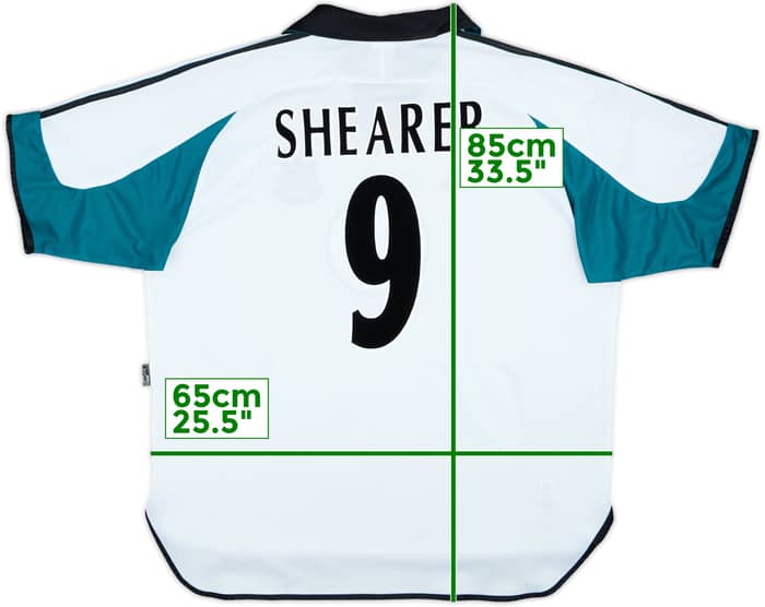 1999-00 Newcastle Away Shirt Shearer #9 - 8/10 - (XXL)
